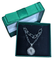 Layered Initial Necklace Women Silver Plated Paperclip Link Pendant 2Pc Gift Set