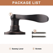 Dummy Door Handle Left Hand Oil Rubbed Bronze Lever Non Rotating Single Interior