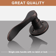 Dummy Door Handle Left Hand Oil Rubbed Bronze Lever Non Rotating Single Interior