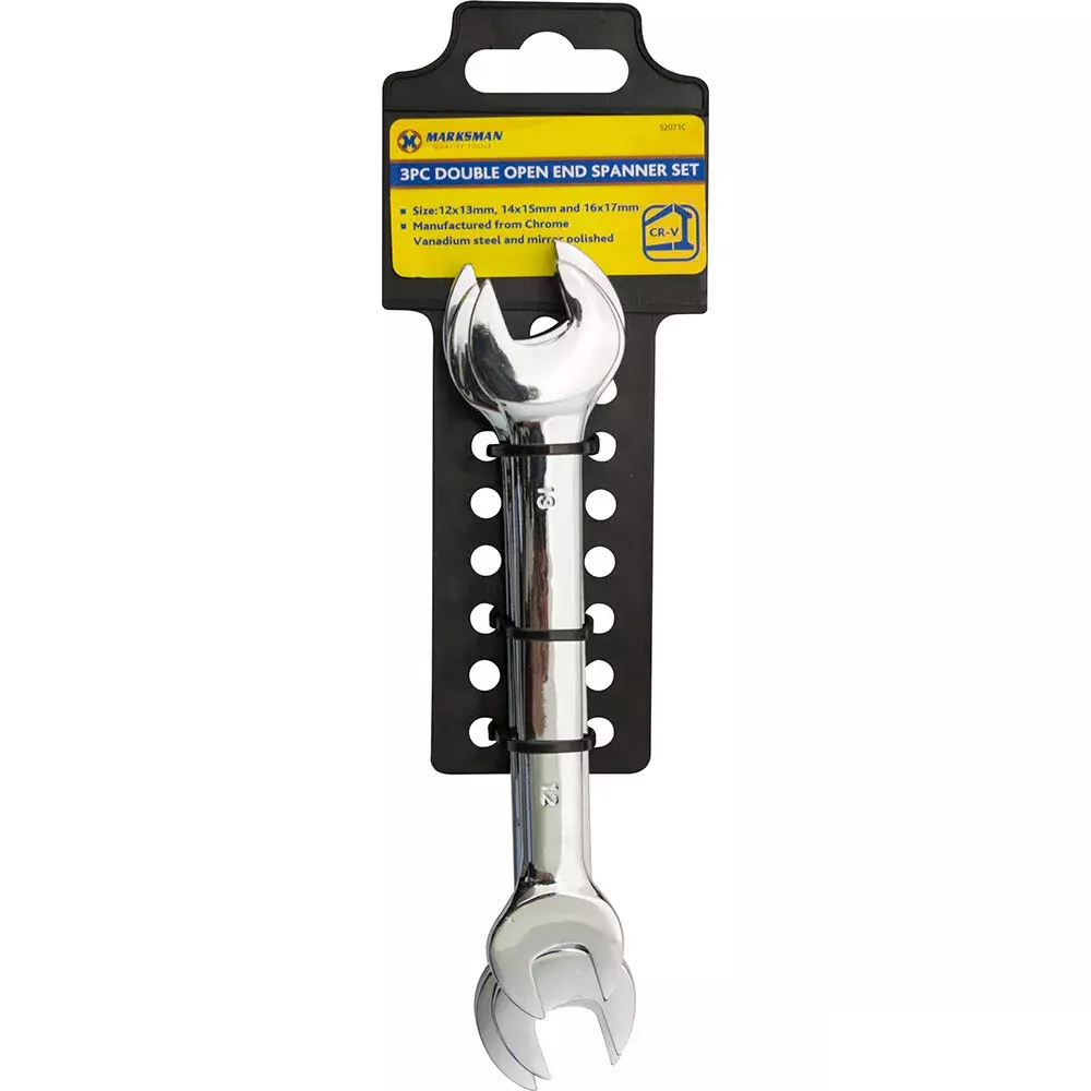 3Pcs Double Open End Spanner Set 12x13mm 14x15mm 16x17mm Metric Wrench DIY Tools
