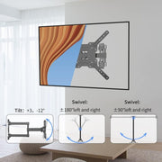 TV Wall Bracket Mount 23-55 Inch Full Motion Swivel Tilt 400x400 VESA LED LCD TV