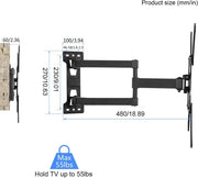 TV Wall Bracket Mount 23-55 Inch Full Motion Swivel Tilt 400x400 VESA LED LCD TV