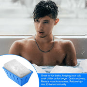 Large Ice Block Mould Silicone Freezer Tray Ice Bath Cooler Camping 2 Piece Blue
