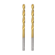 3.9mm HSS Twist Drill Bits Titanium Coated Steel Straight Shank Metal 2 Pack DIY