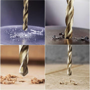3.9mm HSS Twist Drill Bits Titanium Coated Steel Straight Shank Metal 2 Pack DIY