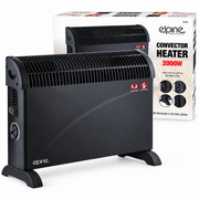 Electric Convector Heater 2000W Portable Freestanding Thermostat Black