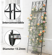 Garden Trellis 2 Pack Metal Climbing Plant Support 180x50cm Outdoor Roses Panels
