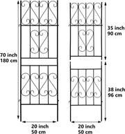 Garden Trellis 2 Pack Metal Climbing Plant Support 180x50cm Outdoor Roses Panels