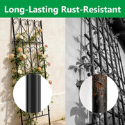 Garden Trellis 2 Pack Metal Climbing Plant Support 180x50cm Outdoor Roses Panels