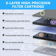 Water Filter Tap Faucet Purifier UV LED Display Kitchen Sink Filtration 2000L
