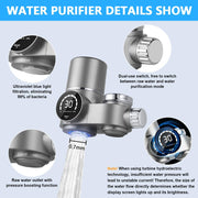 Water Filter Tap Faucet Purifier UV LED Display Kitchen Sink Filtration 2000L
