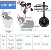Dog Wheelchair Adjustable Rear Leg Support Mobility Cart For Injured Pets Size M