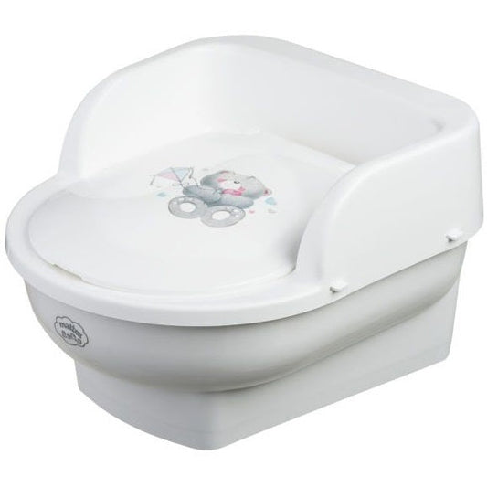 Baby Kids Plastic Potty Pot Toilet Seat Trainer Training Seat Throne Bear White
