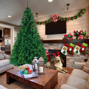 Christmas Tree Artificial 5.5ft 850 Tips Green Bushy Pine Xmas Metal Stand Decor