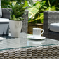 Marbella Grey 5 Seater Chaise Garden Sofa Set, Cover and Cushion Box Bundle MINT Outdoor