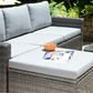 Marbella Grey 5 Seater Chaise Garden Sofa Set, Cover and Cushion Box Bundle MINT Outdoor