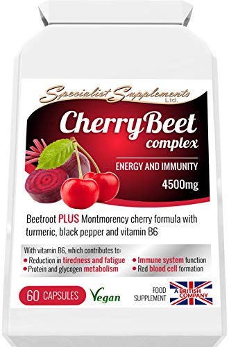 CherryBeet Combination Energy & Immune 4500mg per Cap (60 Vege Caps)