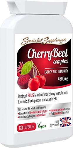 CherryBeet Combination Energy & Immune 4500mg per Cap (60 Vege Caps)