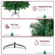 Christmas Tree 6ft Artificial Green Pine 550 Tips Bushy Xmas With Stand Decor