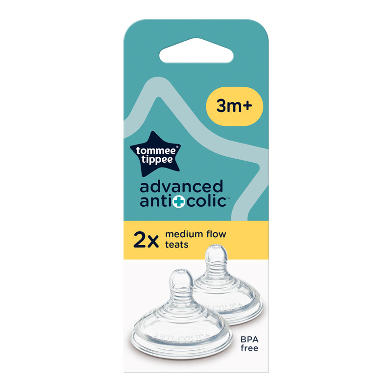 Tommee Tippee Advanced Anti-Colic Teat Medium Flow 2Pk Baby Products Wholesaler