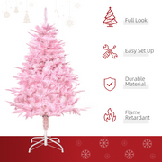 Christmas Tree 4ft Pink Artificial Xmas 341 Tips Automatic Open With Stand Decor
