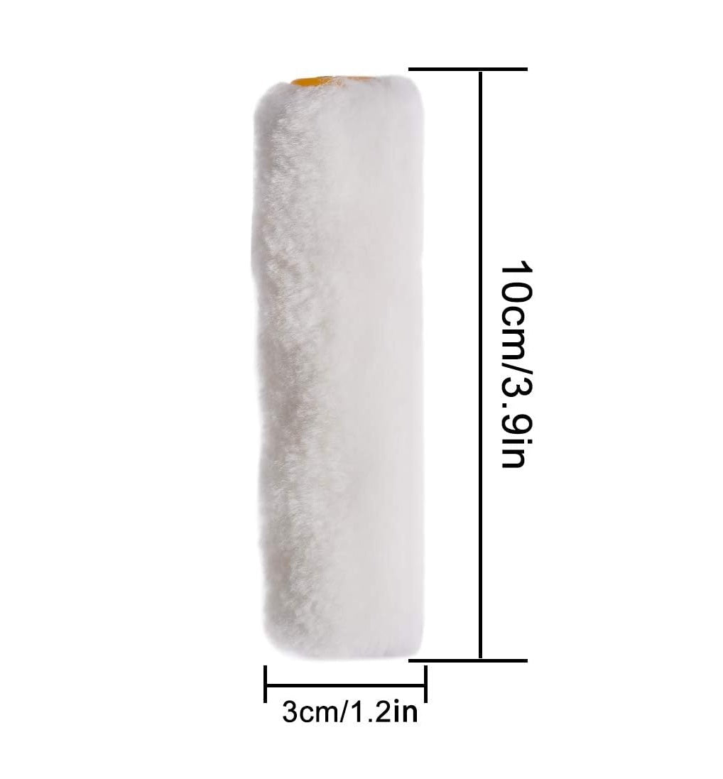 Mini Paint Roller Sleeves 10 Pack Foam Pile Refills Radiator Skirting Emulsion