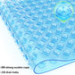 Bath Mat Anti Slip Shower Mat Anti Mould 88x40cm Mat  for Inside Bath Blue