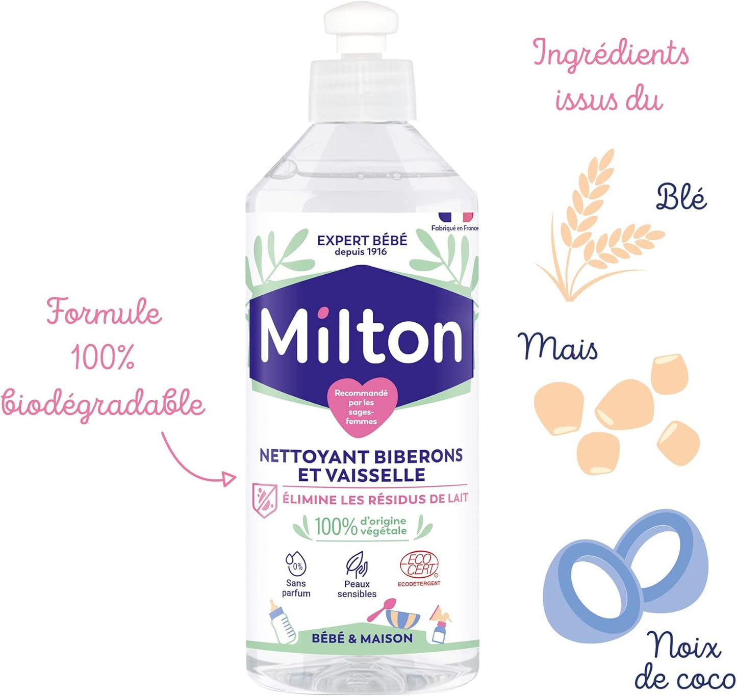 Milton Antibacterial Cleaner Kills Bacteria Germs & Viruses 500ml