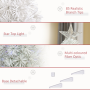 2.5FT Prelit Artificial Tabletop Christmas Tree with Fibre Table and Desk White