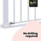 Safety 1st Secure Tech Flat Step Metal Gate Thin Step Over Bar 73 to 80 cm White Safety 1st