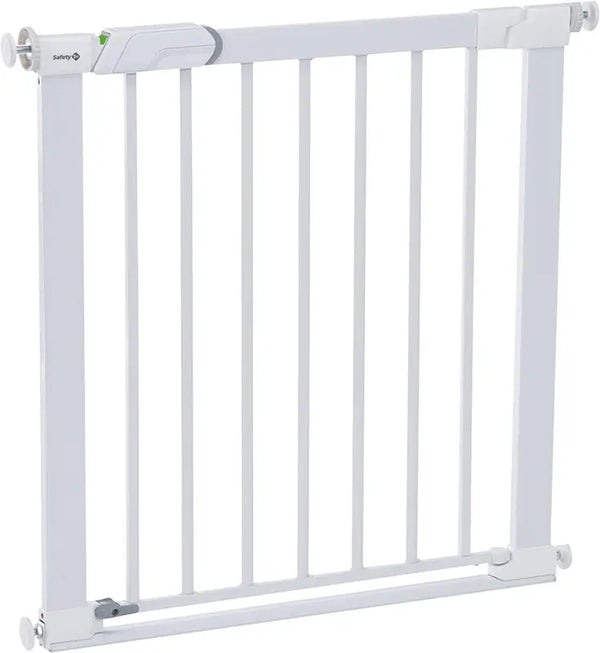 Safety 1st Secure Tech Flat Step Metal Gate Thin Step Over Bar 73 to 80 cm White Safety 1st
