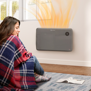 Electric Convector Heater 1200W Wall Mounted LED Remote Timer Thermostat Fanless