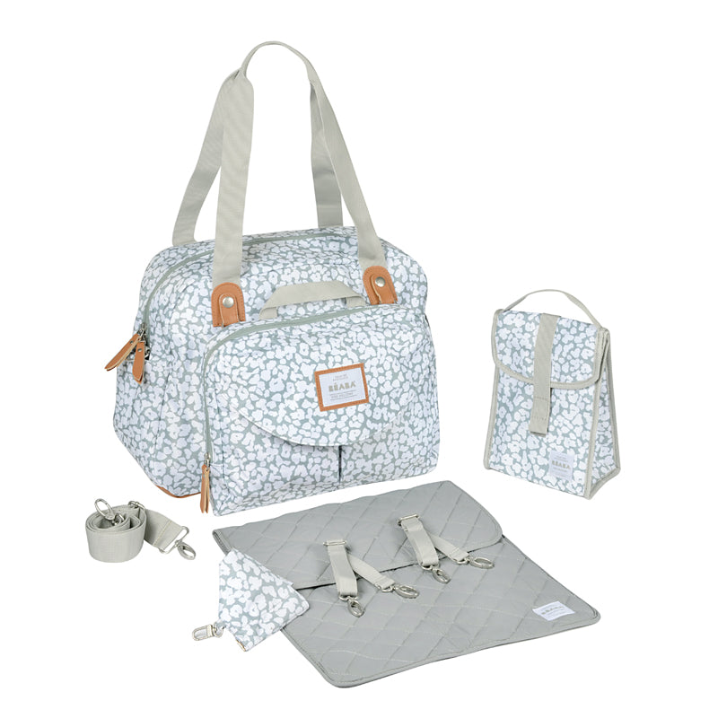 Béaba Geneva II Changing Bag Grey Blossom Baby Products Wholesaler