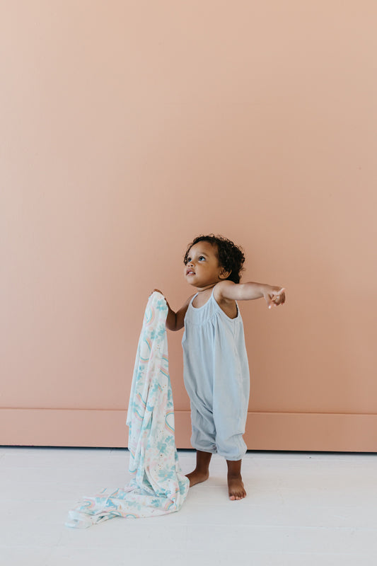 Copper Pearl Knitted Swaddle Blanket Whimsy Baby Products Wholesaler