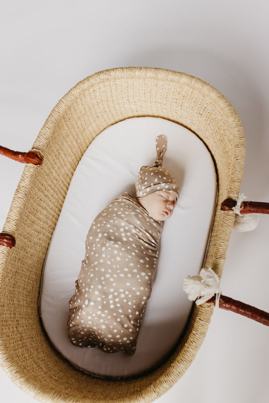 Copper Pearl Top Knot Hat Fawn 0-4m Baby Products Wholesaler