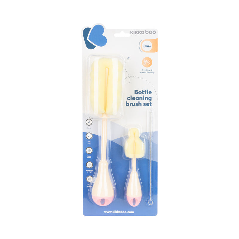 Kikka Boo Bottle Brush Set Pink 3Pk Baby Products Wholesaler