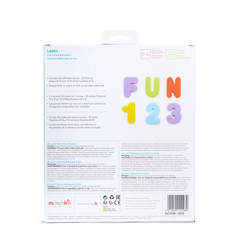 Munchkin Learn Bath Letters and Numbers Baby Products Wholesaler