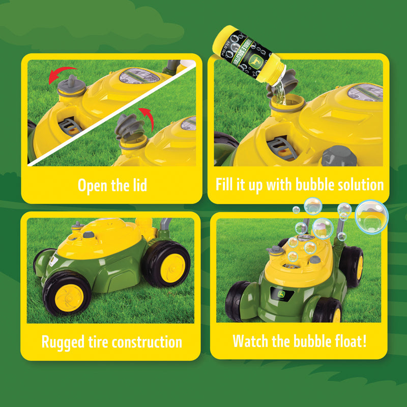 Tomy John Deere Bubble Mower with 4oz Bottle Baby Products Wholesaler