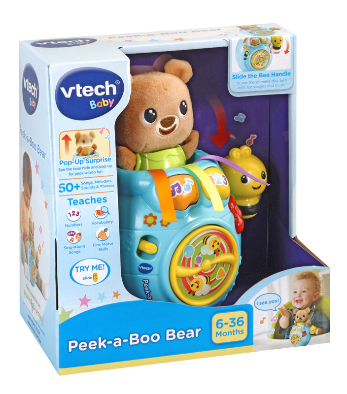 VTech Peekaboo Bear Baby Interactive Musical Toy Sensory Songs Plush Gift KidsGo Baby Products Wholesaler
