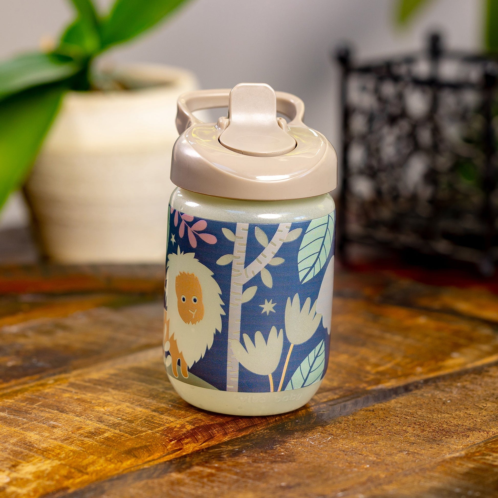 Vital Baby Hydrate Sippy Straw Glow in the Dark Woodland Glow 350ml Baby Products Wholesaler