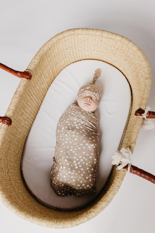 Copper Pearl Knitted Swaddle Blanket Fawn Baby Products Wholesaler