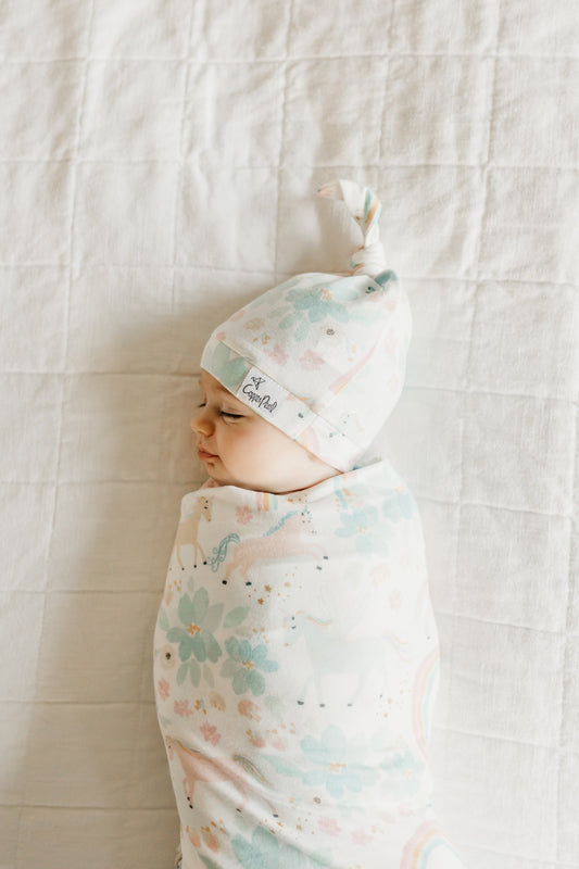 Copper Pearl Top Knot Hat Whimsy 0-4m Baby Products Wholesaler