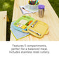 Munchkin Lunch Bento Box With Utensils Green Baby Products Wholesaler