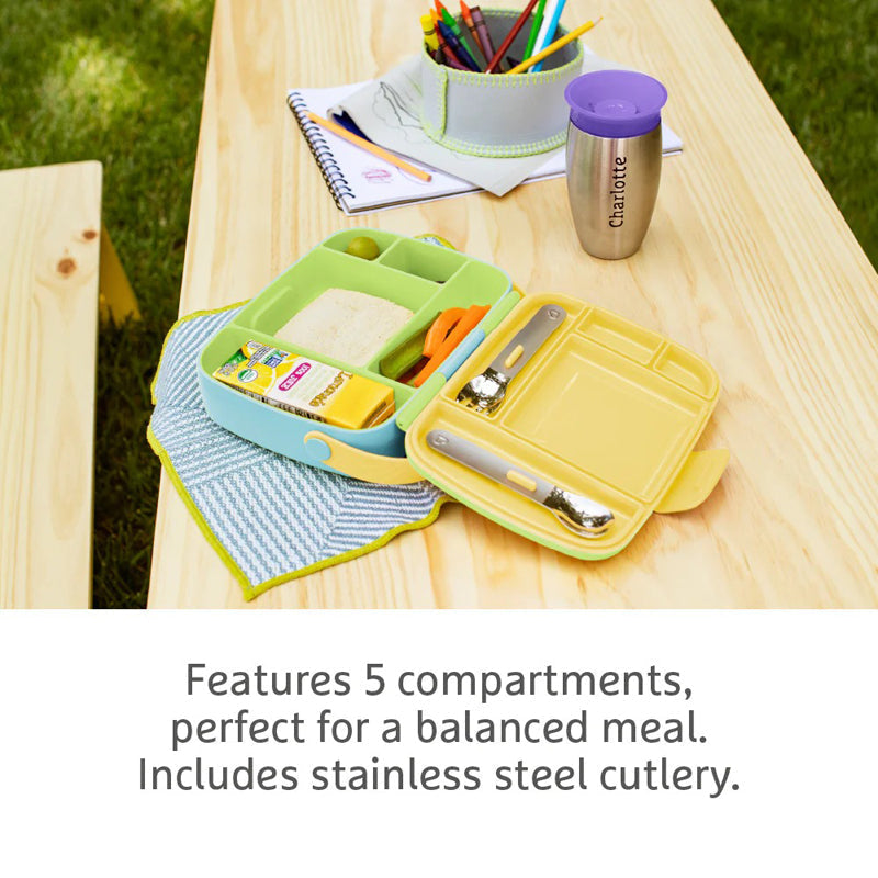 Munchkin Lunch Bento Box With Utensils Green Baby Products Wholesaler