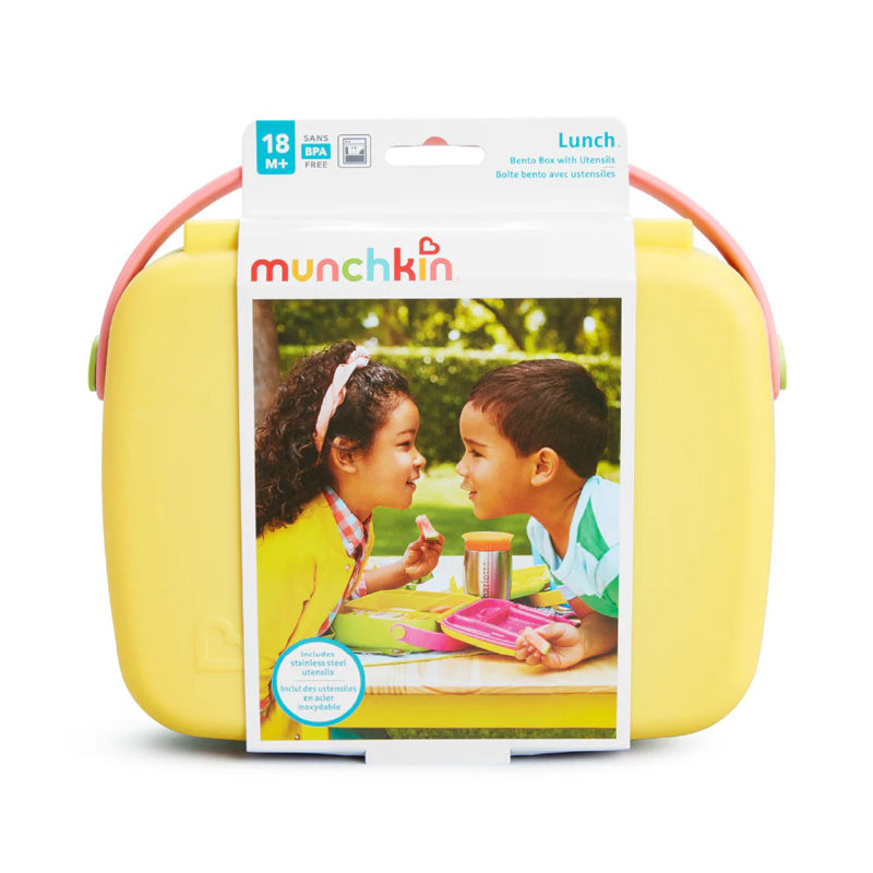 Munchkin Lunch Bento Box With Utensils Pink Baby Products Wholesaler