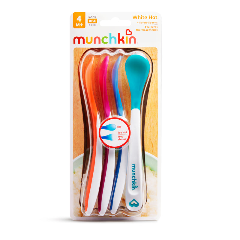 Munchkin White Hot Spoons 4Pk Baby Products Wholesaler