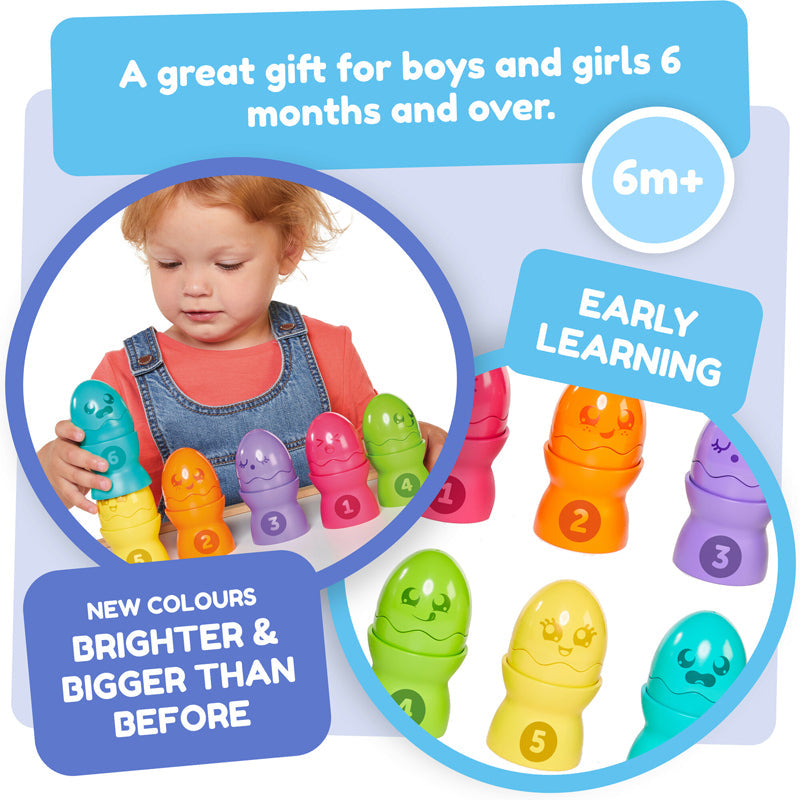 Tomy Toomies Hide & Squeak Egg Stackers Baby Products Wholesaler