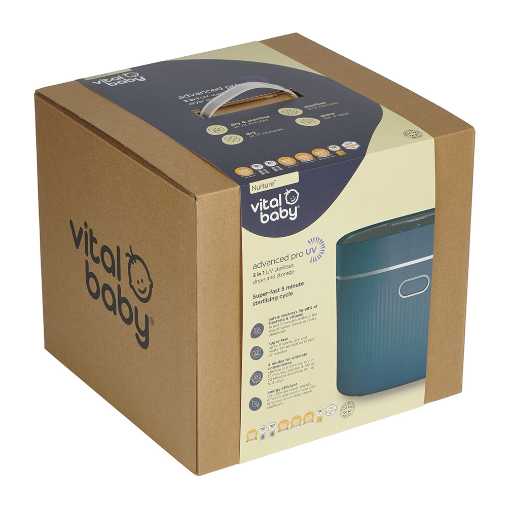 Vital Baby Nurture Advanced Pro UV Steriliser & Dryer Smoky Blue Baby Products Wholesaler
