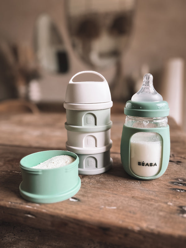 Béaba Snack Storage Stacked Formula Milk Container Grey Baby Products Wholesaler