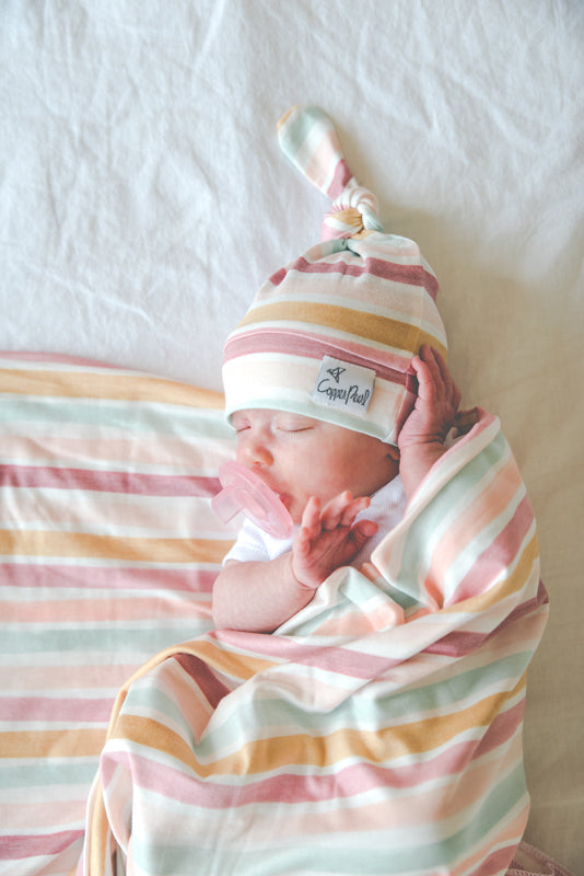 Copper Pearl Knitted Swaddle Blanket Enchanted Baby Products Wholesaler